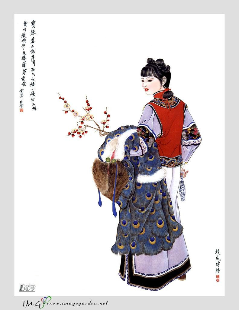 清装《红楼梦》人物画集 *** 《红楼梦》人物国画 - 沉默的麻雀 - 沉默的麻雀的博客