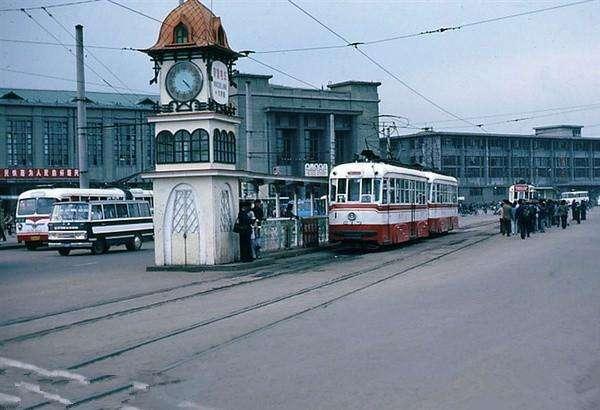 老照片，1983年黑龙江哈尔滨市街景